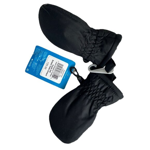 Columbia Baby Boy Girl Unisex Black Winter Mittens Infant One Size Zipper NWT - Picture 3 of 4